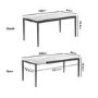 White Marble Extendable Dining Table - Seats 6 - Camilla