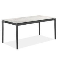 White Marble Extendable Dining Table - Seats 6 - Camilla