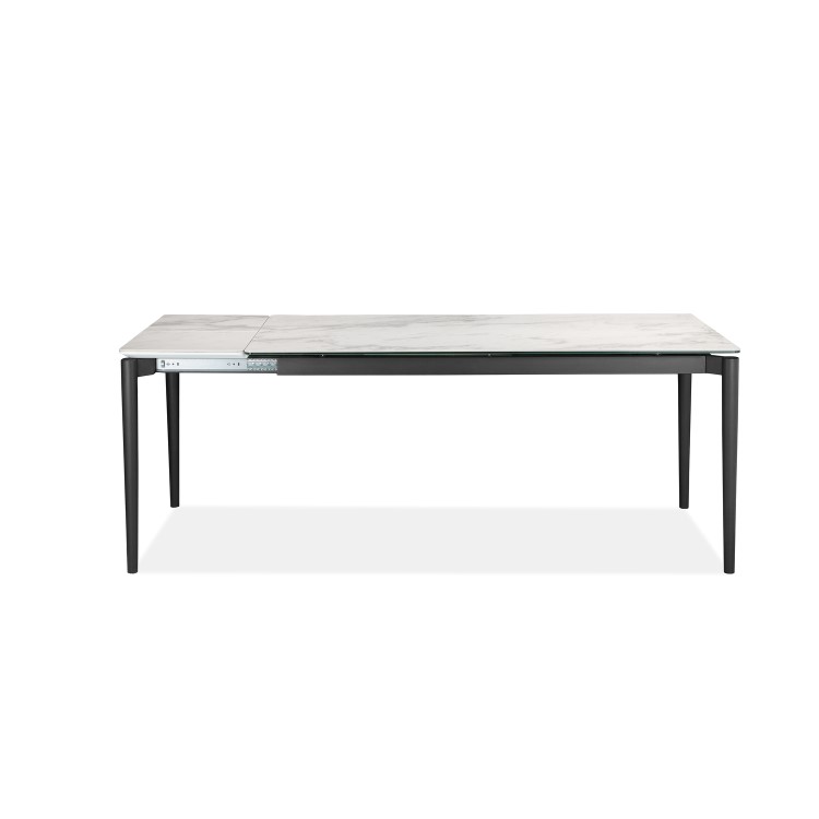 White Marble Extendable Dining Table - Seats 6 - Camilla