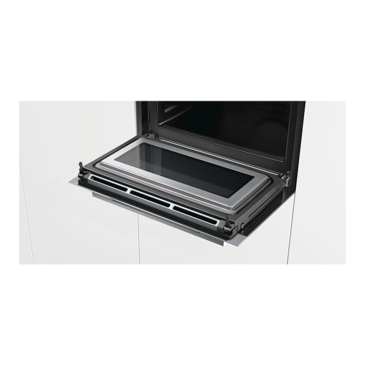 Refurbished Siemens CM678G4S6B iQ700 60cm Single Built In Electric Oven with Microwave