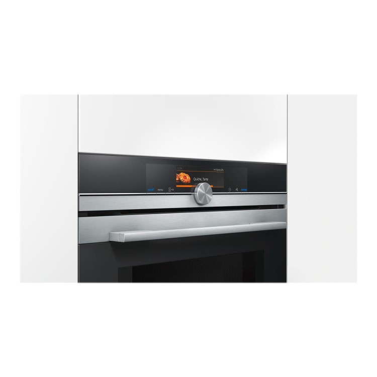 Refurbished Siemens CM678G4S6B iQ700 60cm Single Built In Electric Oven with Microwave