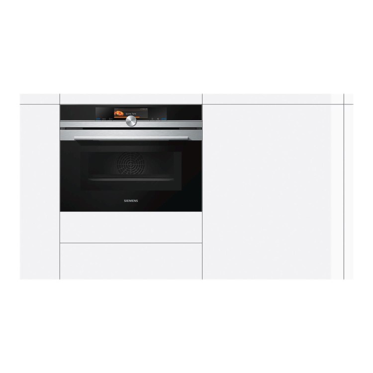 Refurbished Siemens CM678G4S6B iQ700 60cm Single Built In Electric Oven with Microwave