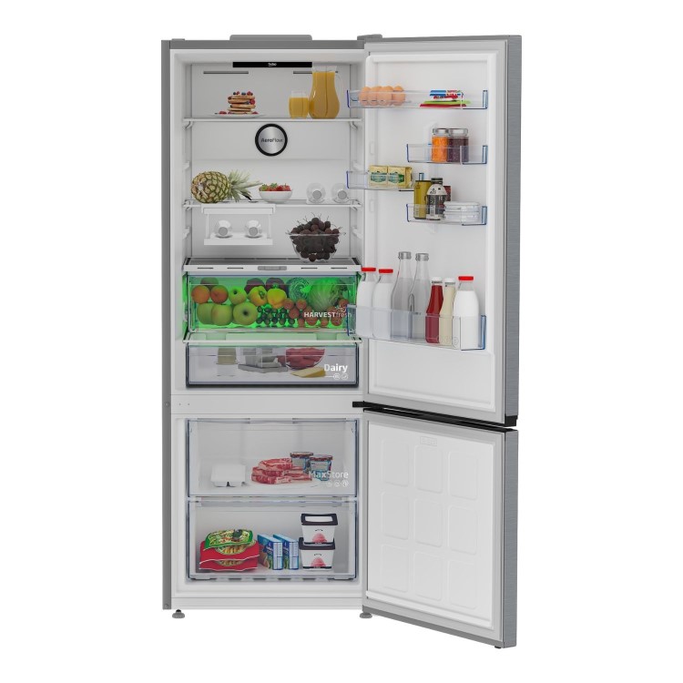 Refurbished Beko CNG5785VPS Freestanding 475 Litre 50/50 Frost Free Fridge Freezer Stainless Steel