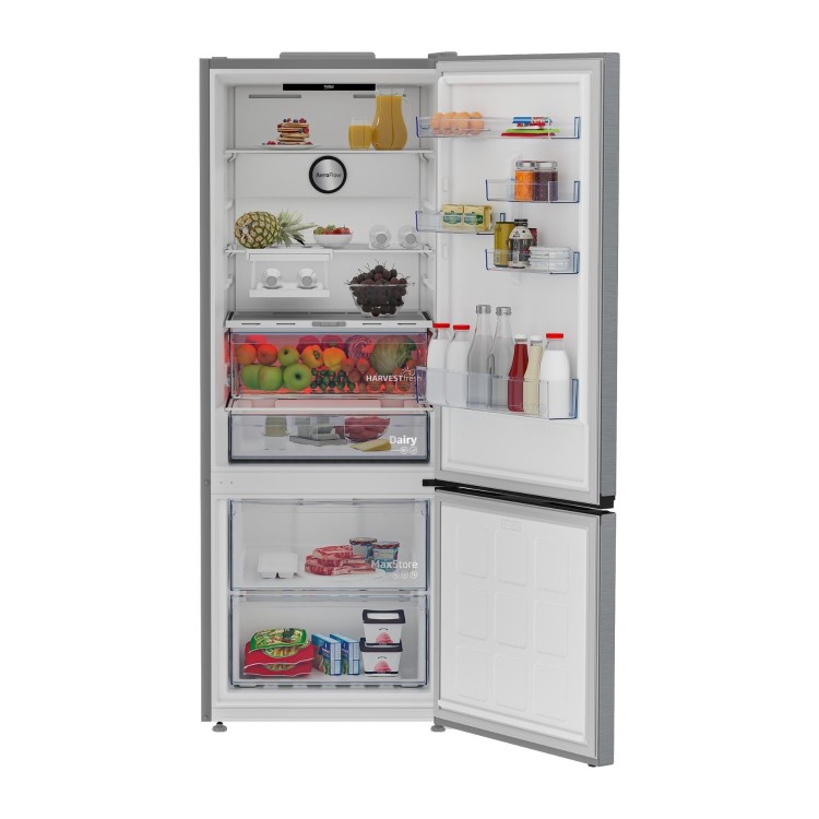 Refurbished Beko CNG5785VPS Freestanding 475 Litre 50/50 Frost Free Fridge Freezer Stainless Steel