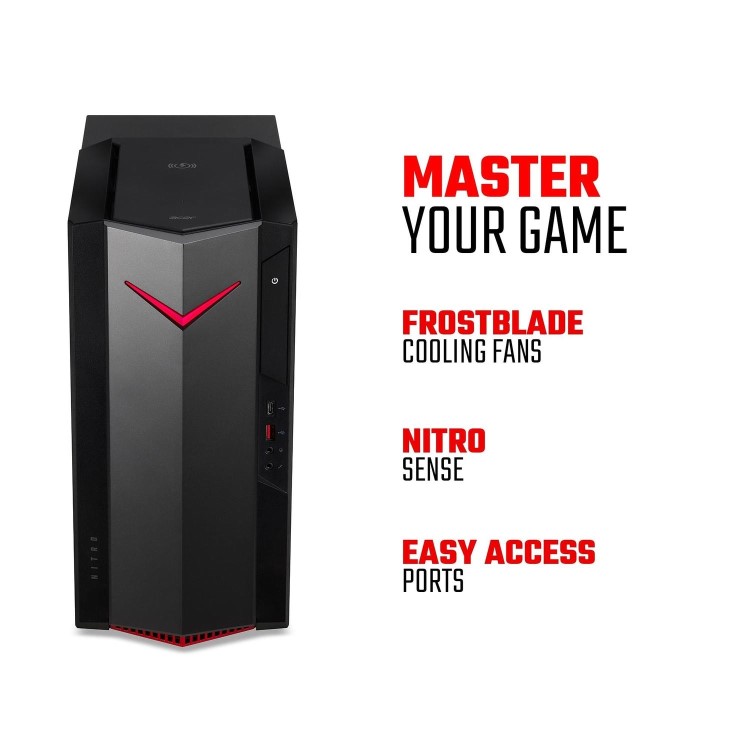 Acer Nitro 50 N50-640 Intel Core i5 12400F 16GB 1TB SSD RTX 3060 Windows 11 Home Gaming PC