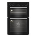 A1/DII10DB Refurbished Indesit Electric Built In Double Oven - Black