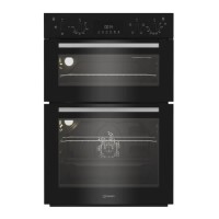 Refurbished Indesit Electric Built In Double Oven - Black