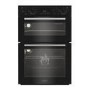 Refurbished Indesit Electric Built In Double Oven - Black