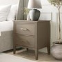 ONLY OPENED - Delilah 2 Drawer Bedside Table In Wood