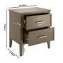 ONLY OPENED - Delilah 2 Drawer Bedside Table In Wood