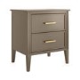 ONLY OPENED - Delilah 2 Drawer Bedside Table In Wood