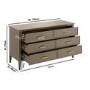 ONLY OPENED - Wide Dark Wood Chest Of 6 Drawers - Delilah