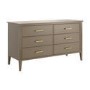 ONLY OPENED - Wide Dark Wood Chest Of 6 Drawers - Delilah