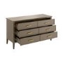 ONLY OPENED - Wide Dark Wood Chest Of 6 Drawers - Delilah