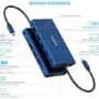 Refurbished HOPDAY 12in1 USB-C Multiport Laptop Docking Station