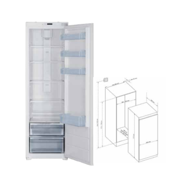 Refurbished De Santii 177cm Tall Larder Fridge