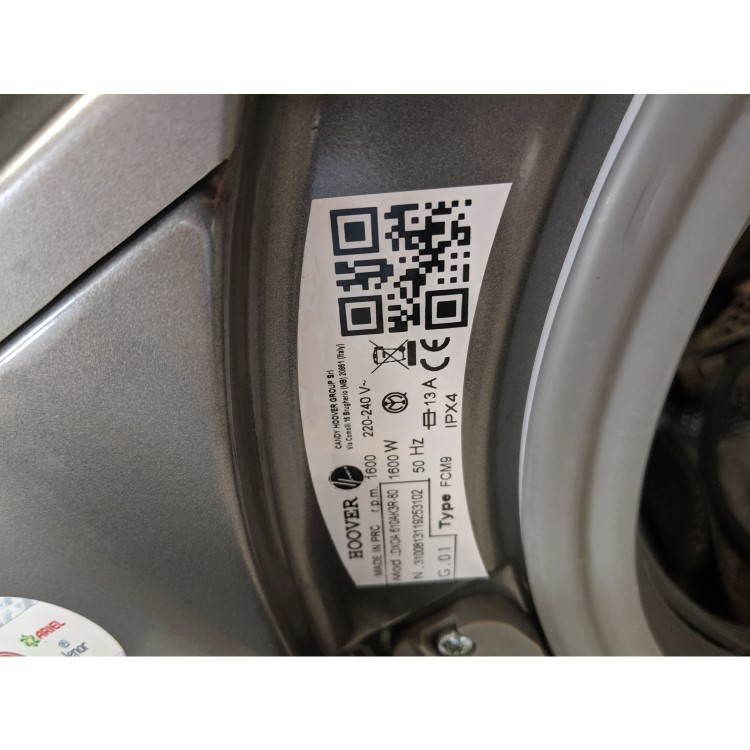 Refurbished Hoover DXOA610AK3R Freestanding 10KG 1600 Spin Washing Machine Graphite