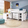 GRADE A1 - Dynamo White Midsleeper Bed with Adaptable Ladder