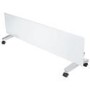 Refurbished - electriQ 750W Smart Designer Slim Glass Panel Heater - Wall Mountable & Bathroom Safe - White