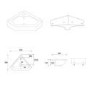 GRADE A1 - White Wall Hung Corner Traditional Basin 553mm - Elton