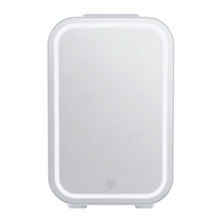 Refurbished electriQ EQ6LMINIBEAUTYFRIDGE 6 Litre Mini Portable Beauty Fridge with Mirror and LED Light