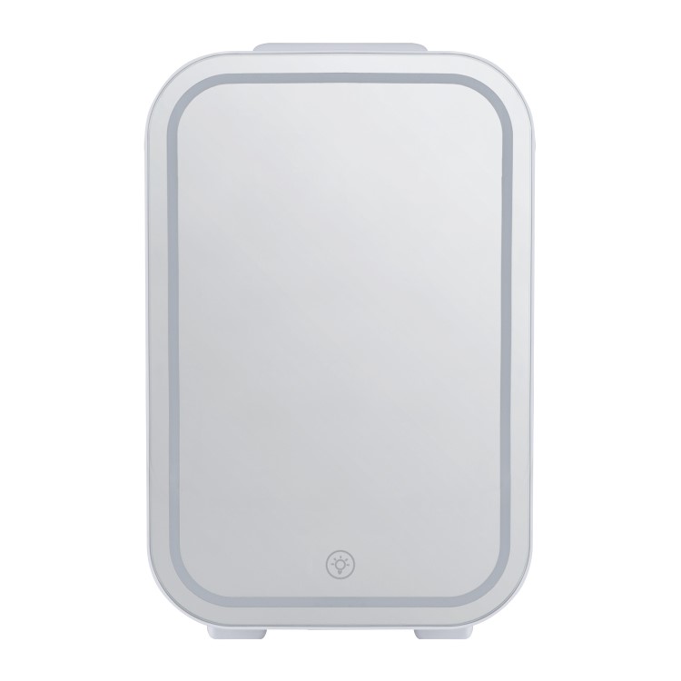 Refurbished electriQ EQ6LMINIBEAUTYFRIDGE 6 Litre Mini Portable Beauty Fridge with Mirror and LED Light