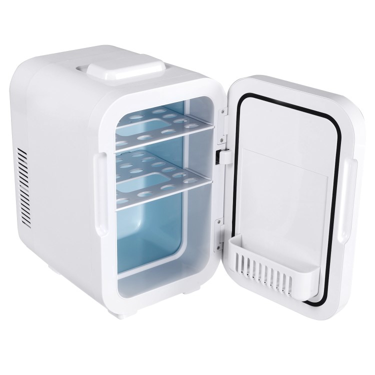 Refurbished electriQ EQ6LMINIBEAUTYFRIDGE 6 Litre Mini Portable Beauty Fridge with Mirror and LED Light
