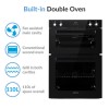 electriQ Built In Electric Double Oven - Black