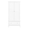 Florentine White 2 Door Wardrobe with Drawers