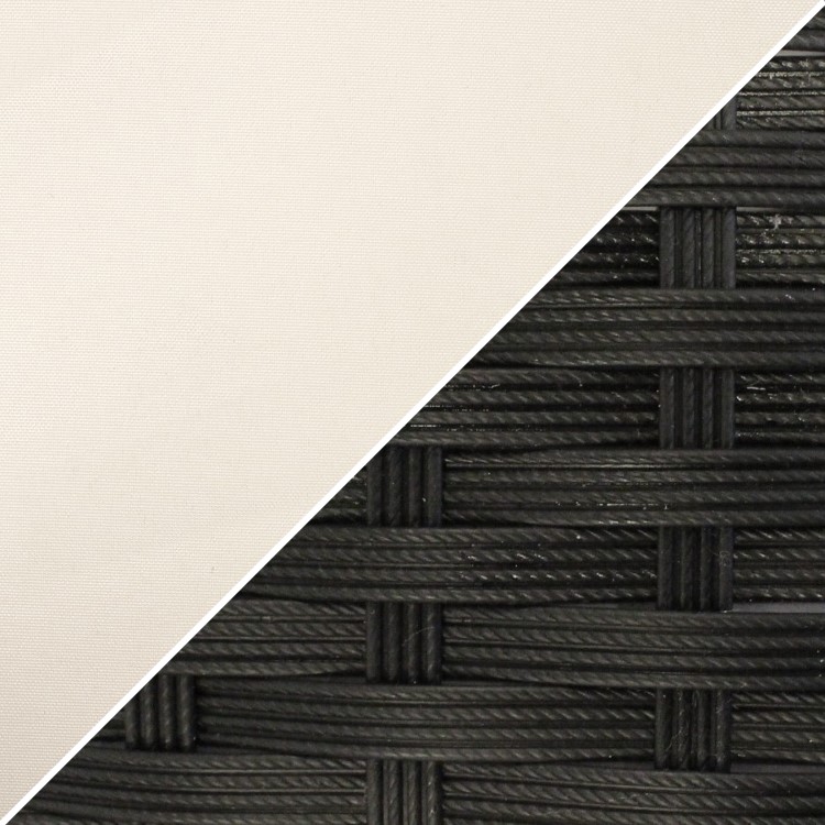 Black Rattan Cube Garden Dining Set - 4 Seater - Parasol Included - Fortrose