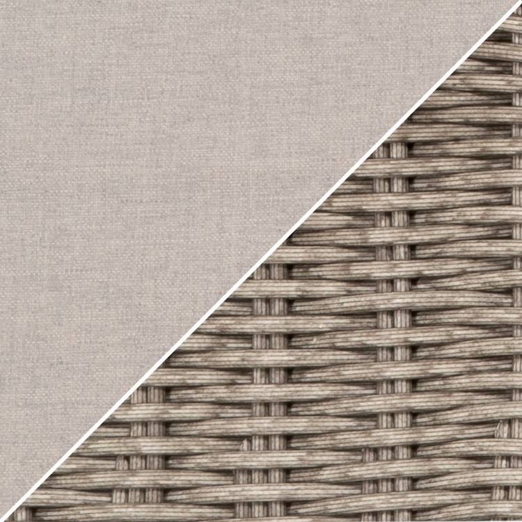 6 Seater Light Grey Rattan Garden Sofa Set  - Fortrose