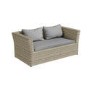 6 Seater Light Grey Rattan Garden Sofa Set  - Fortrose