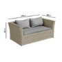 6 Seater Light Grey Rattan Garden Sofa Set  - Fortrose