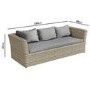 6 Seater Light Grey Rattan Garden Sofa Set  - Fortrose