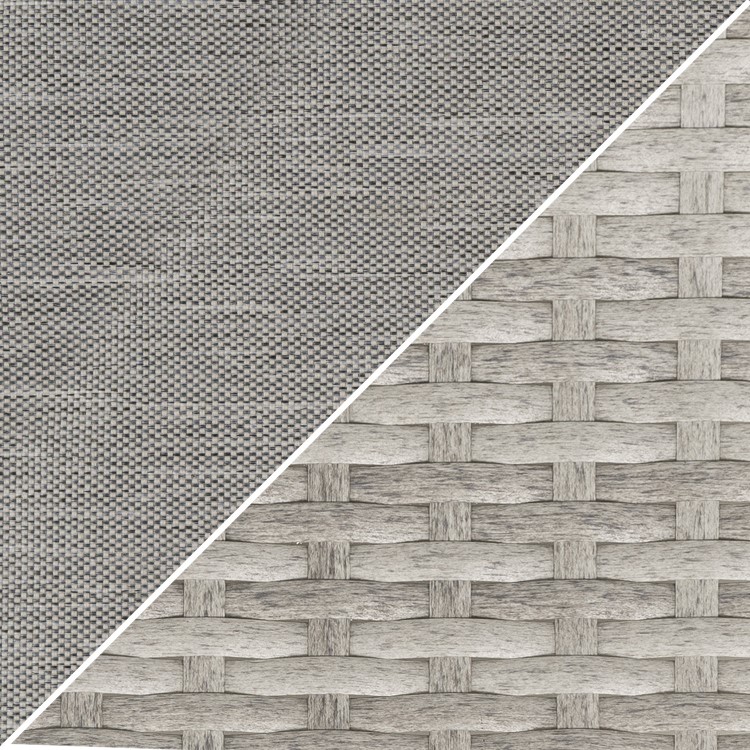 ALMOST PERFECT - Pair of Grey Rattan Reclining Garden Sun Lounger Set
