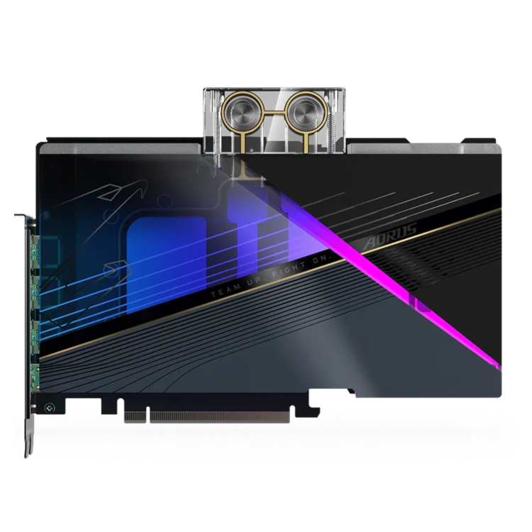 Box Opened GIGABYTE AORUS GeForce RTX 4080 XTREME WATERFORCE WB 16GB GDDR6X Graphics Card