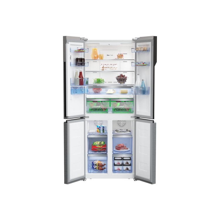 Refurbished Beko GNE480EC3DVX Freestanding 474 Litre American Fridge Freezer