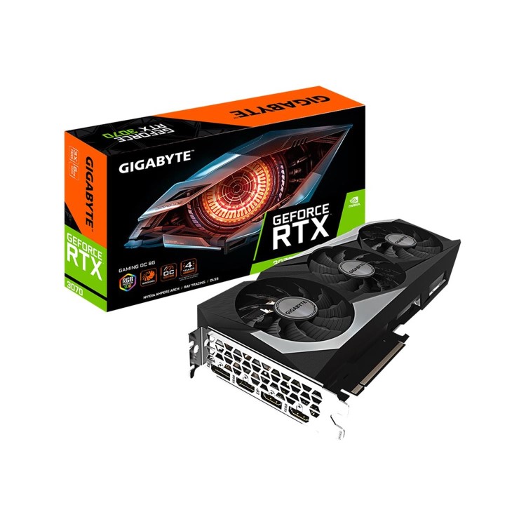 Box Opened Gigabyte GeForce RTX 3070 Gaming OC 8GB V2 LHR Graphics Card