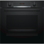Refurbished Bosch Serie 4 HBS534BB0B 60cm Single Built In Electric Oven With Catalytic Cleaning Black