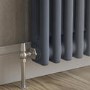GRADE A1 - Reggio Anthracite Horizontal Double Column Traditional Radiator 600x830mm 2832 BTU - Cast Iron Style