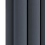 GRADE A1 - Sorrento Anthracite Horizontal Oval Designer Radiator 600x590mm Double Panel 2399 BTU