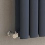 GRADE A1 - Sorrento Anthracite Horizontal Oval Designer Radiator 600x590mm Double Panel 2399 BTU