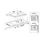 GRADE A1 - Hotpoint 58cm 4 Zone Knob Control Ceramic Hob