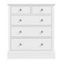 White Painted Chest of 5 Drawers - Harper