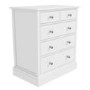 White Painted Chest of 5 Drawers - Harper