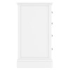 White Painted Chest of 5 Drawers - Harper