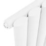 GRADE A1 - Sorrento White Horizontal Oval Designer Radiator 600x1003mm Single Panel 2679 BTU