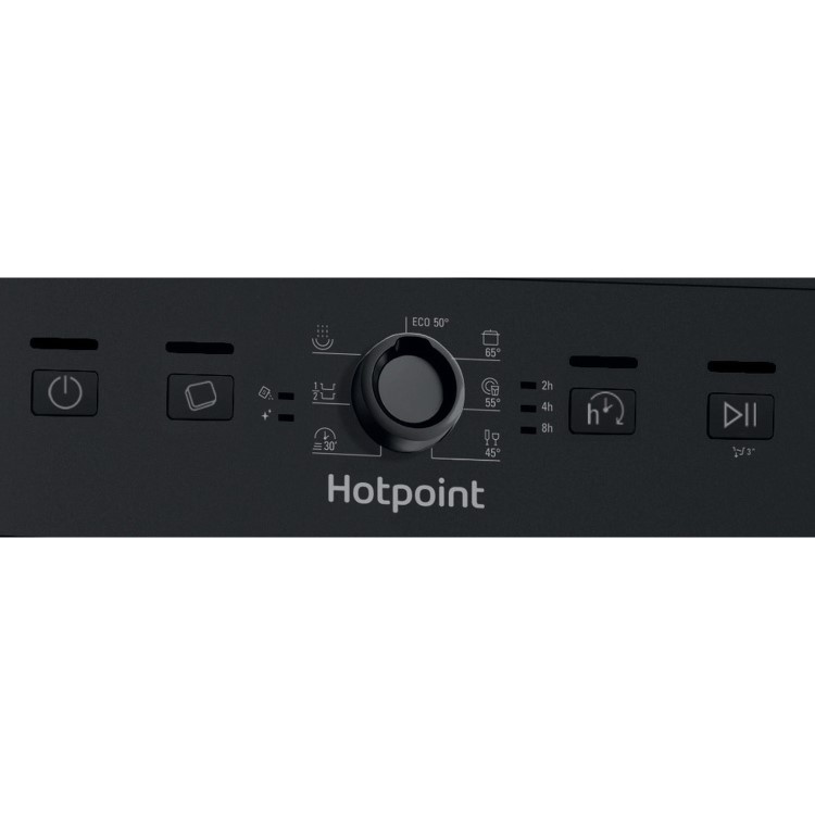 Refurbished Hotpoint HSFE1B19BUK 10 Place Freestanding Dishwasher Black