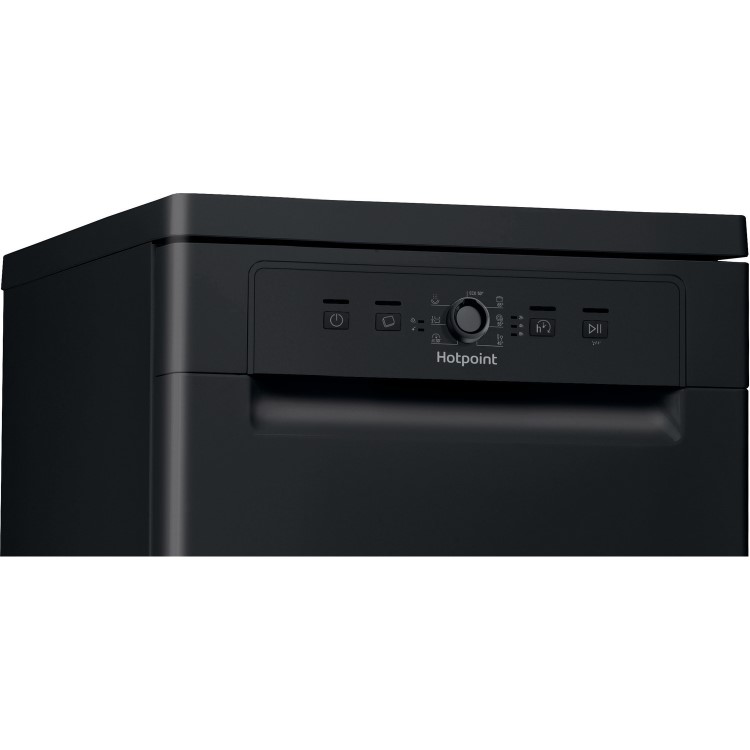 Refurbished Hotpoint HSFE1B19BUK 10 Place Freestanding Dishwasher Black