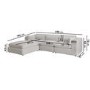 Large Beige Boucle Reversible 4 Seater Chaise Corner Sofa - Hudson